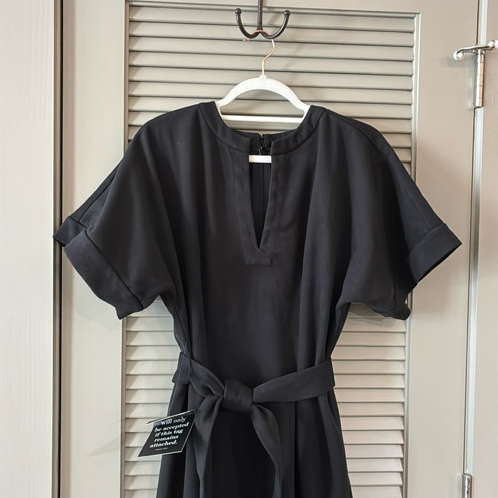 NWT Tuckernuck Black faux Suede midi Dress Sz S - Picture 5 of 9